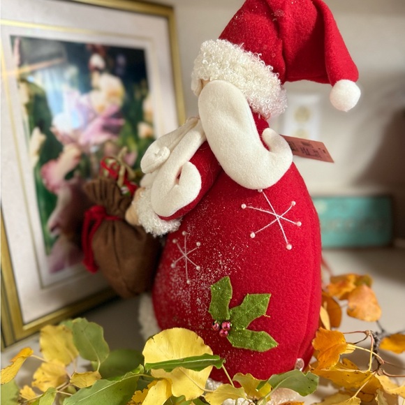 Jolly Santa Claus Decoration with Brown Gift Bag - Picture 13 of 16